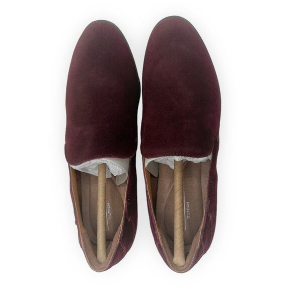 Rockport Womens Size 5 WIDE‎ Perpetua Suede Penny Loafers In Red Shoes Slip-On - Picture 8 of 9